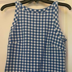 Beautiful Ann Taylor blue/white Boatneck Top